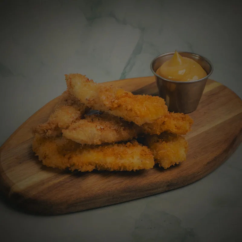 Fingers de Pollo, 5 trozos de pechuga de pollo con salsa chipotle